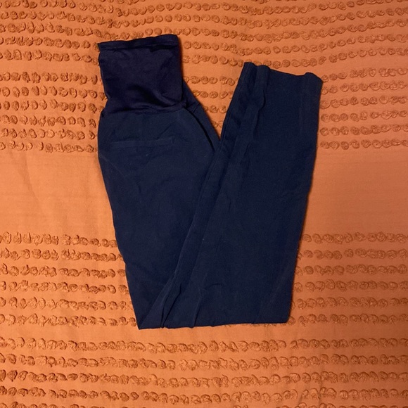 Gap maternity 8 long signature skinny ankle navy dress pant - Picture 2 of 2
